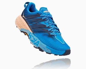 Dámské Trailové Boty Hoka One One Speedgoat 4 Široké Indigo Meruňka | CZ.039ZGDENX