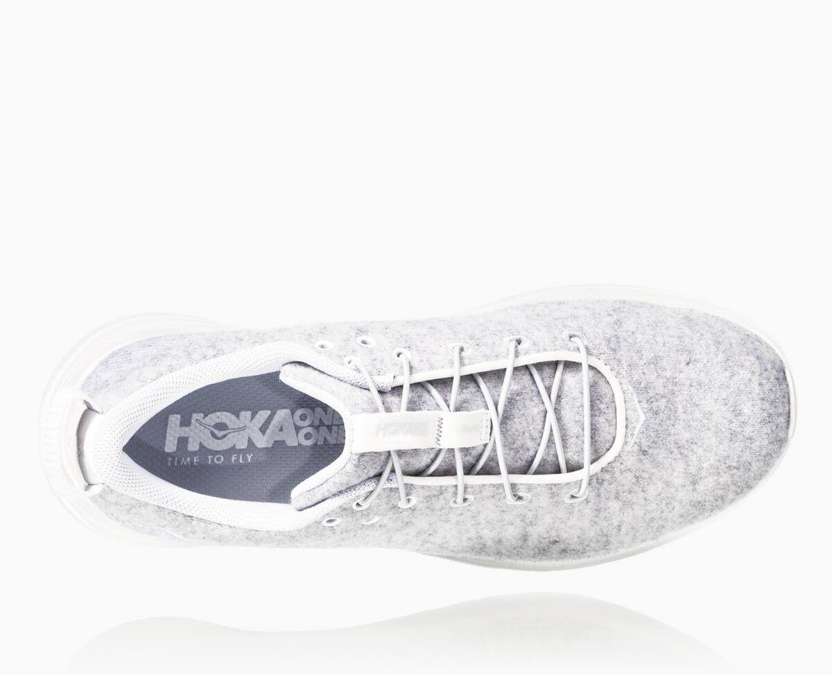 Dámské Silniční Běžecké Boty Hoka One One Hupana Flow Vlna Široké Lunar Rock/Blanc De Blanc | CZ.642SVQTIC