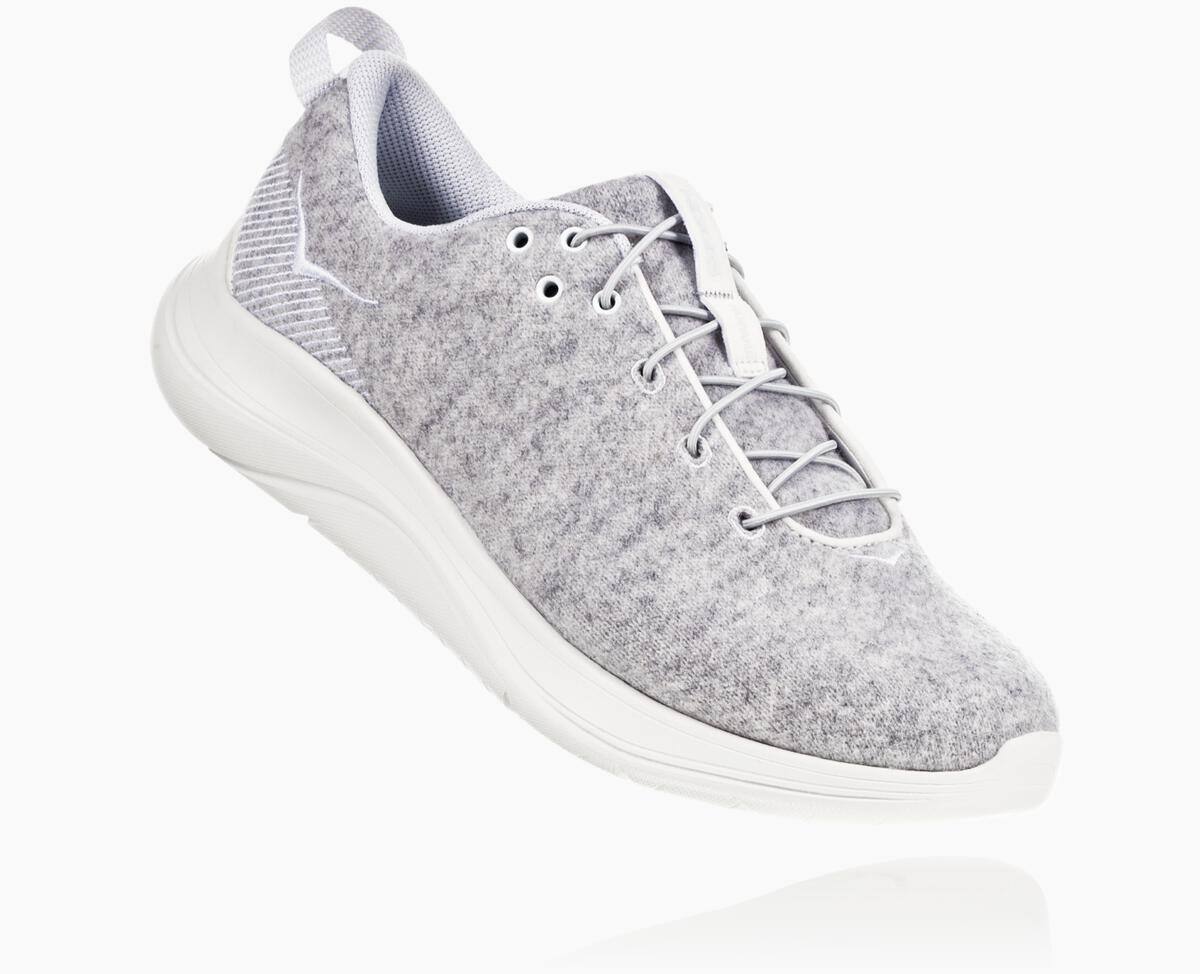 Dámské Silniční Běžecké Boty Hoka One One Hupana Flow Vlna Široké Lunar Rock/Blanc De Blanc | CZ.642SVQTIC