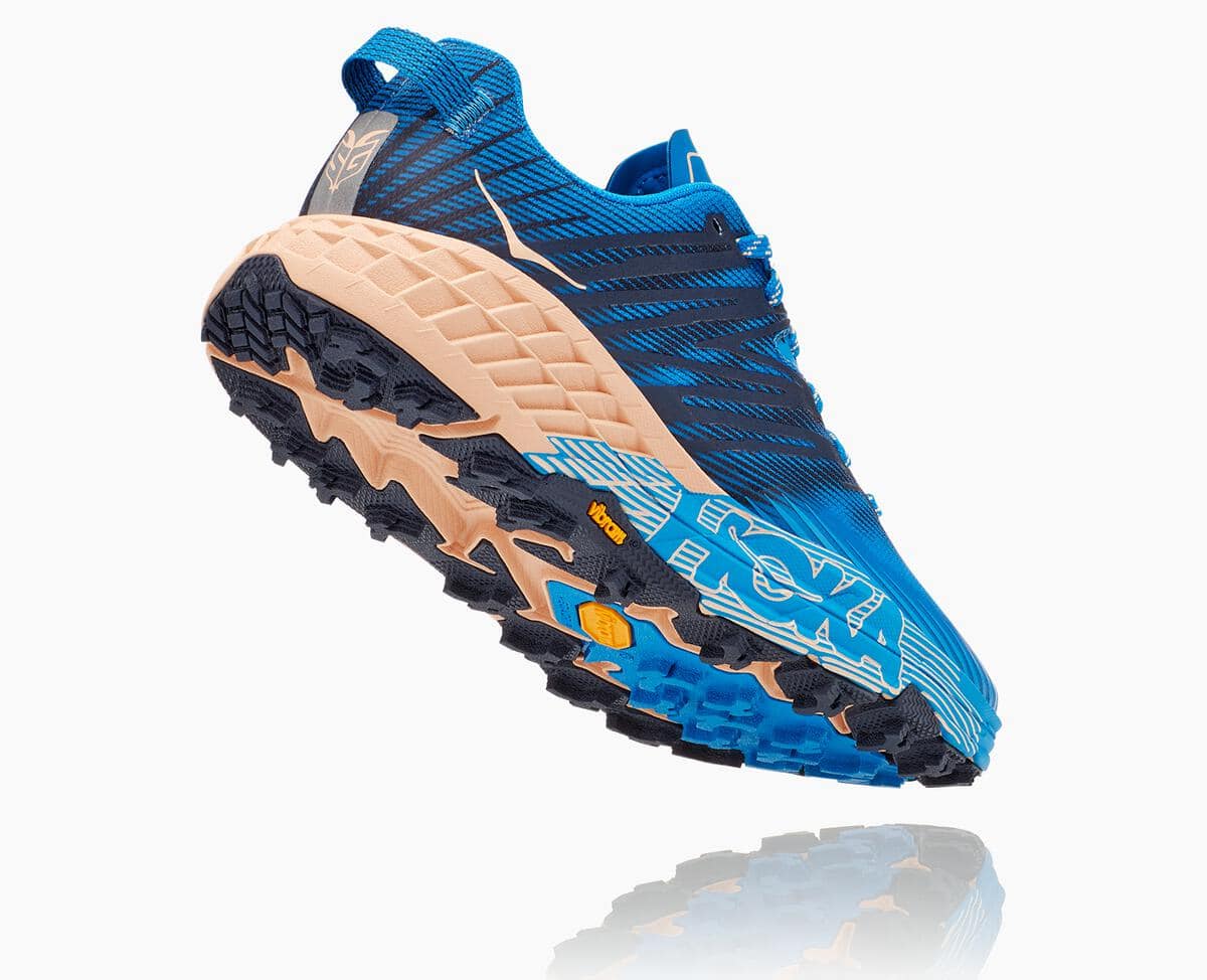 Dámské Trailové Boty Hoka One One Speedgoat 4 Široké Indigo Meruňka | CZ.039ZGDENX