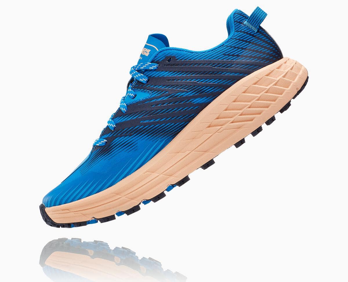 Dámské Trailové Boty Hoka One One Speedgoat 4 Široké Indigo Meruňka | CZ.039ZGDENX