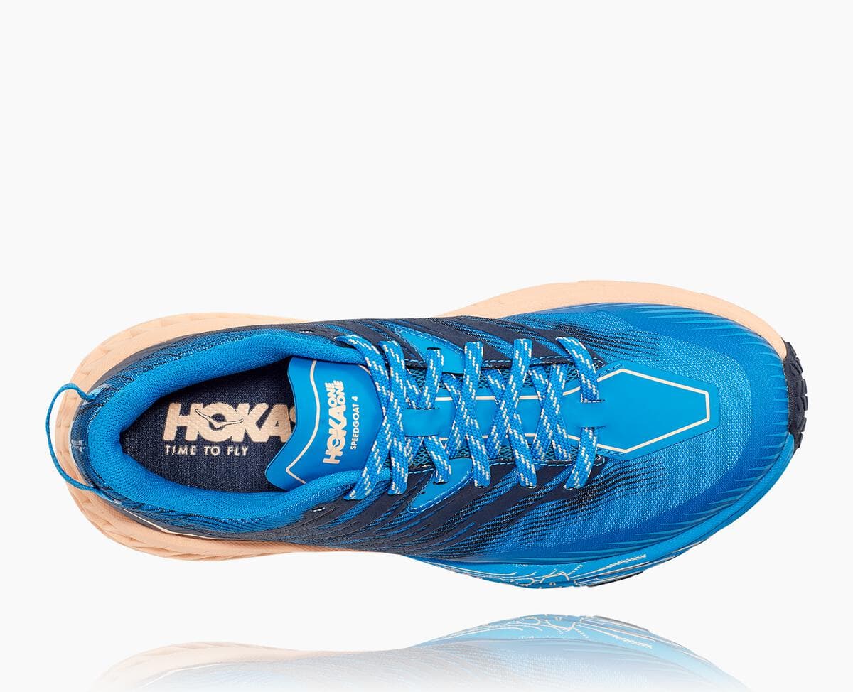 Dámské Trailové Boty Hoka One One Speedgoat 4 Široké Indigo Meruňka | CZ.039ZGDENX