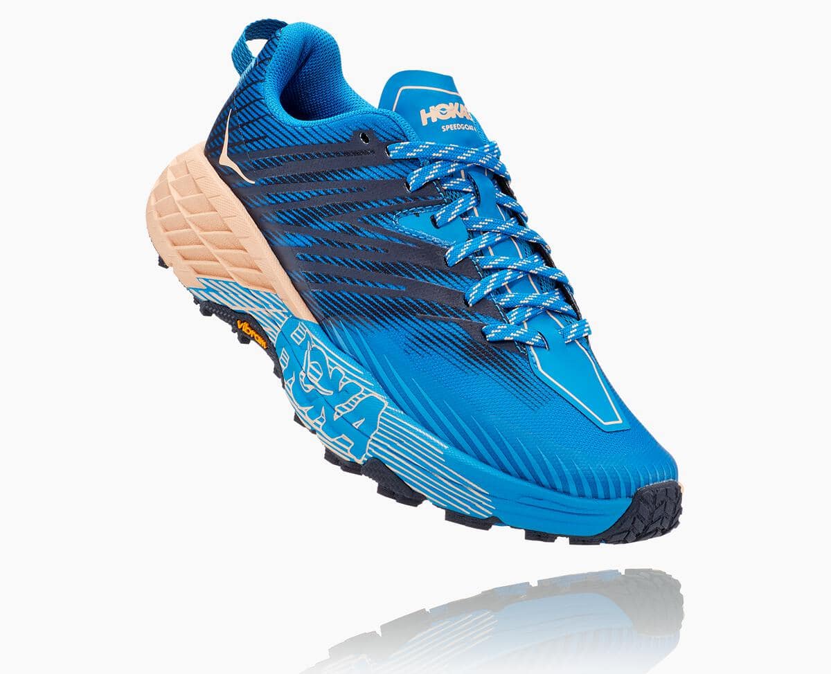 Dámské Trailové Boty Hoka One One Speedgoat 4 Široké Indigo Meruňka | CZ.039ZGDENX