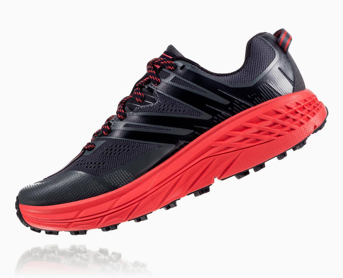 Dámské Trailové Boty Hoka One One Speedgoat 3 Tmavě Šedé Červené | CZ.395PEZSOL