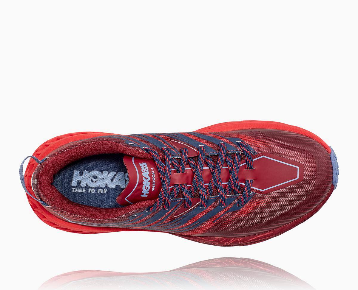 Dámské Trailové Boty Hoka One One Speedgoat 4 Tmavě Hnědé Červené | CZ.678TELXJH