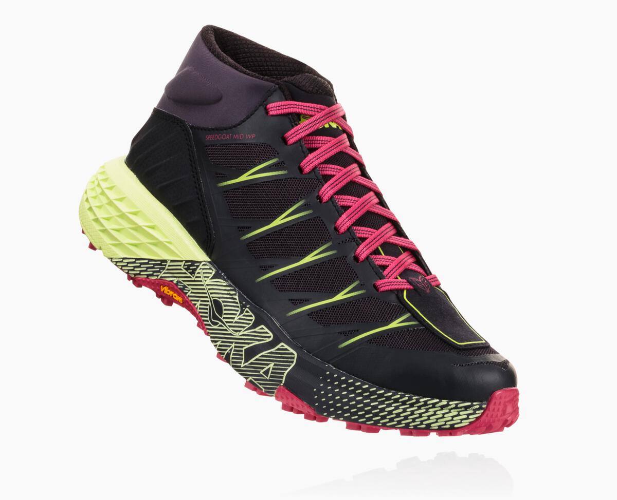 Dámské Trailové Boty Hoka One One Speedgoat Mid Nepromokavé Černé | CZ.836SNDYXI