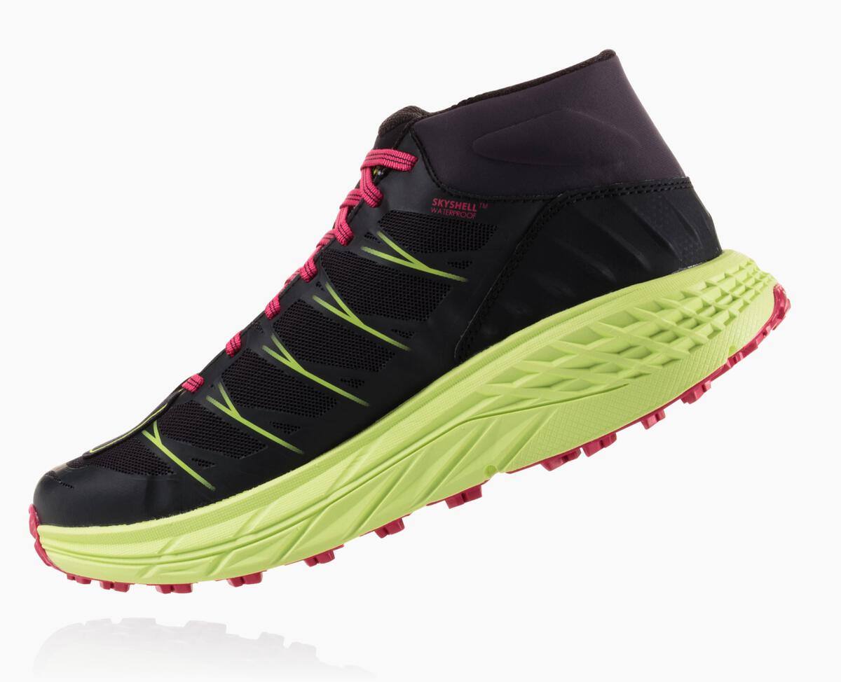 Dámské Turistické Boty Hoka One One Speedgoat Mid Nepromokavé Černé | CZ.908WPRHDJ