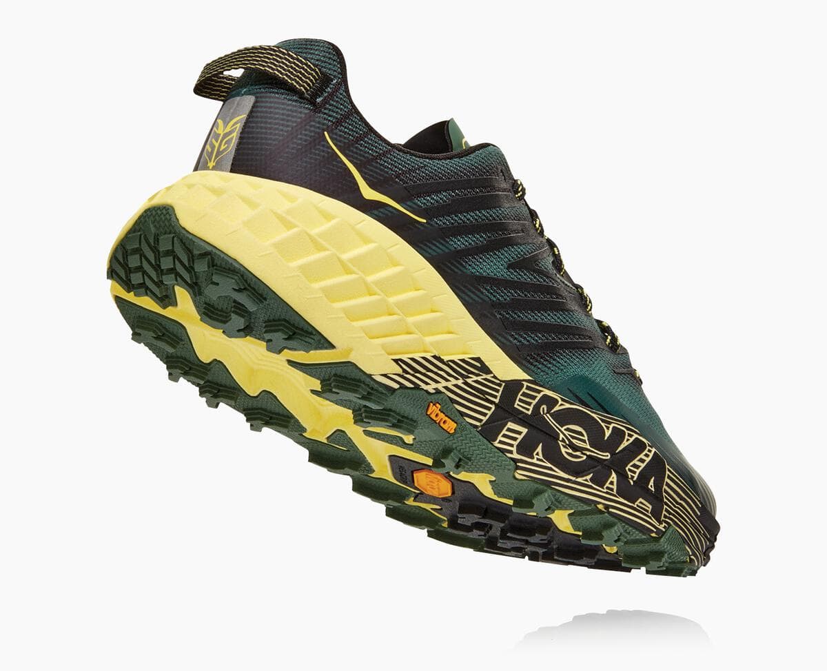 Pánské Trailové Boty Hoka One One Speedgoat 4 Široké Myrtle/Limelight | CZ.058QTKPWG