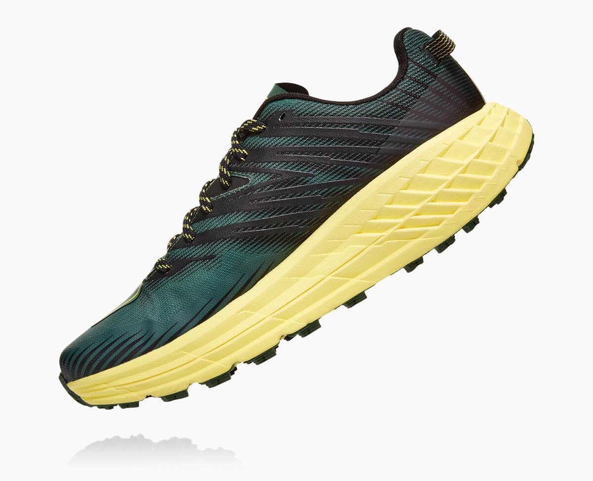 Pánské Trailové Boty Hoka One One Speedgoat 4 Široké Myrtle/Limelight | CZ.058QTKPWG